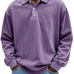 Men's Top | Long Sleeve | Denim | Autumn - Purple