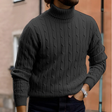 Men's Turtleneck | Ribbed Knit | Classic Style | Winter - Charcoal