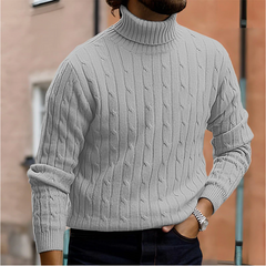 Men's Turtleneck | Ribbed Knit | Classic Style | Winter - Heather