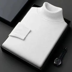 Men's Turtleneck Sweater | Warm Polyester | Classic | Winter - Black