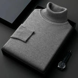 Men's Turtleneck Sweater | Warm Polyester | Classic | Winter - Charcoal