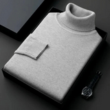 Men's Turtleneck Sweater | Warm Polyester | Classic | Winter - Gray
