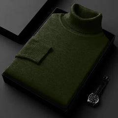 Men's Turtleneck Sweater | Warm Polyester | Classic | Winter