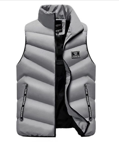 Men's Vest | Puffer Sleeveless | Padded | Winter - Charcoal