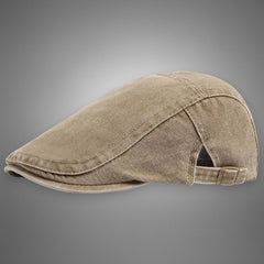Men's Vintage Beret Hat - Classic Wool Blend | Autumn - Beige