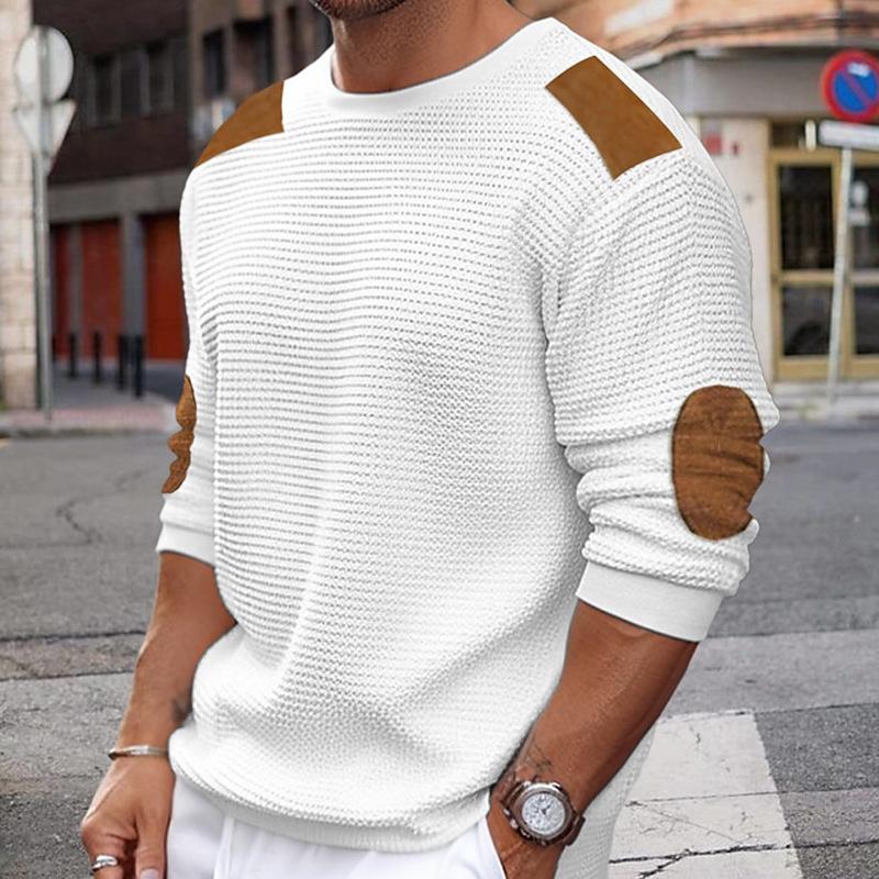 Men's Warm Winter Sweater - Soft Knit Pullover - White