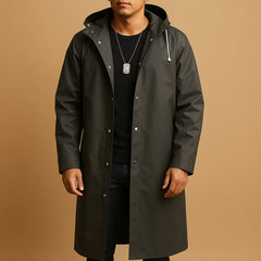 Men's Waterproof Hooded Rain Jacket - Relaxed Fit | Winter