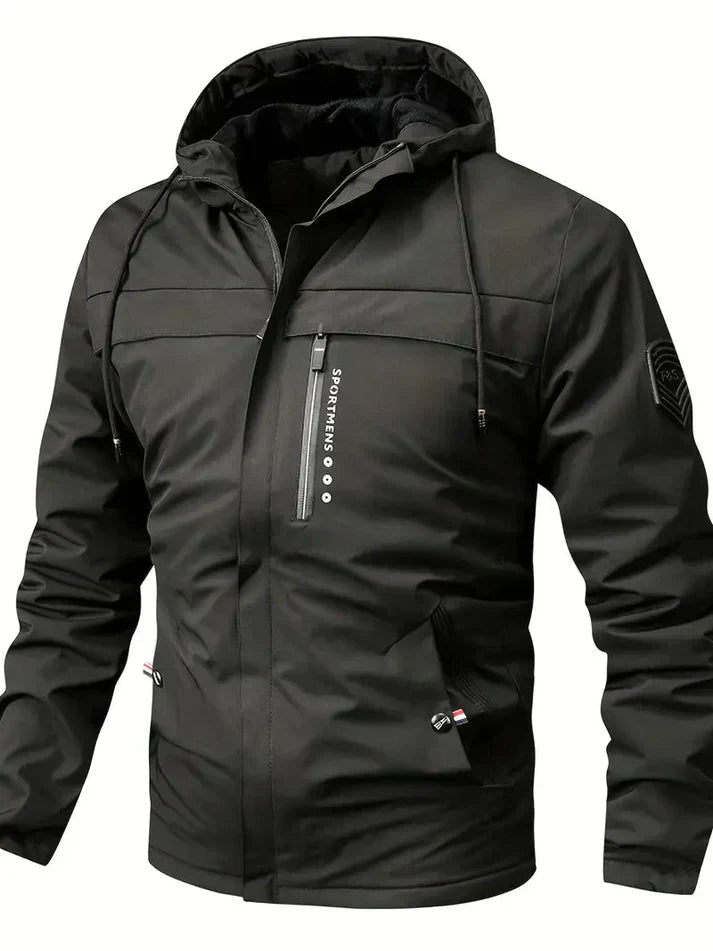 Men's Waterproof Winter Jacket | Fleece Lined - Black
