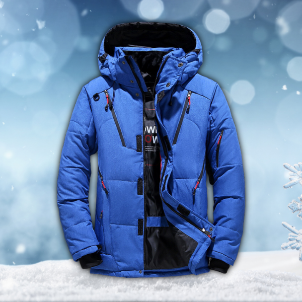 Men's Waterproof Winter Parka | Hooded | Insulated - Blue