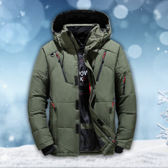 Men's Waterproof Winter Parka | Hooded | Insulated - Green