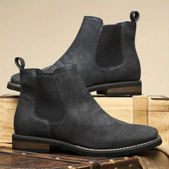 Men's Western Chelsea Slip-On Ankle Boots - Distressed Tan | Autumn