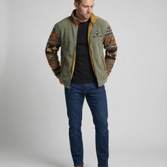 Men's Western Sherpa-Lined Full-Zip Fleece Bomber Jacket | Autumn