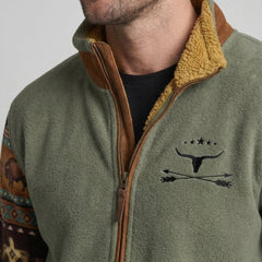 Men's Western Sherpa-Lined Full-Zip Fleece Bomber Jacket | Autumn
