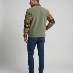 Men's Western Sherpa-Lined Full-Zip Fleece Bomber Jacket | Autumn