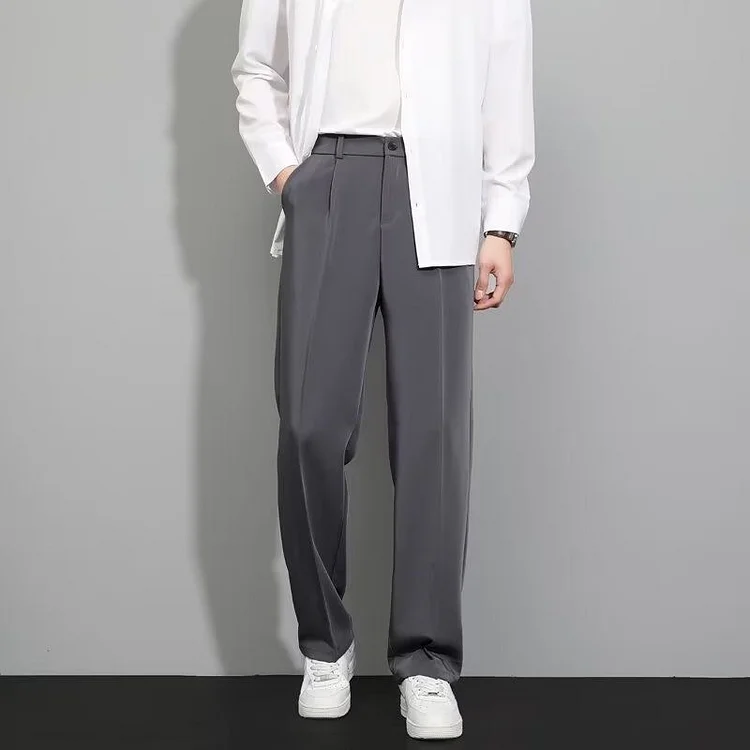 Men's Wide-Leg Pants | Relaxed Fit | Winter - Gray
