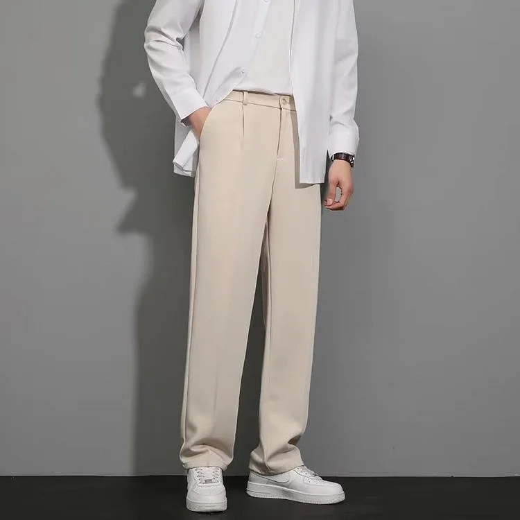 Men's Wide-Leg Pants | Relaxed Fit | Winter - Khaki