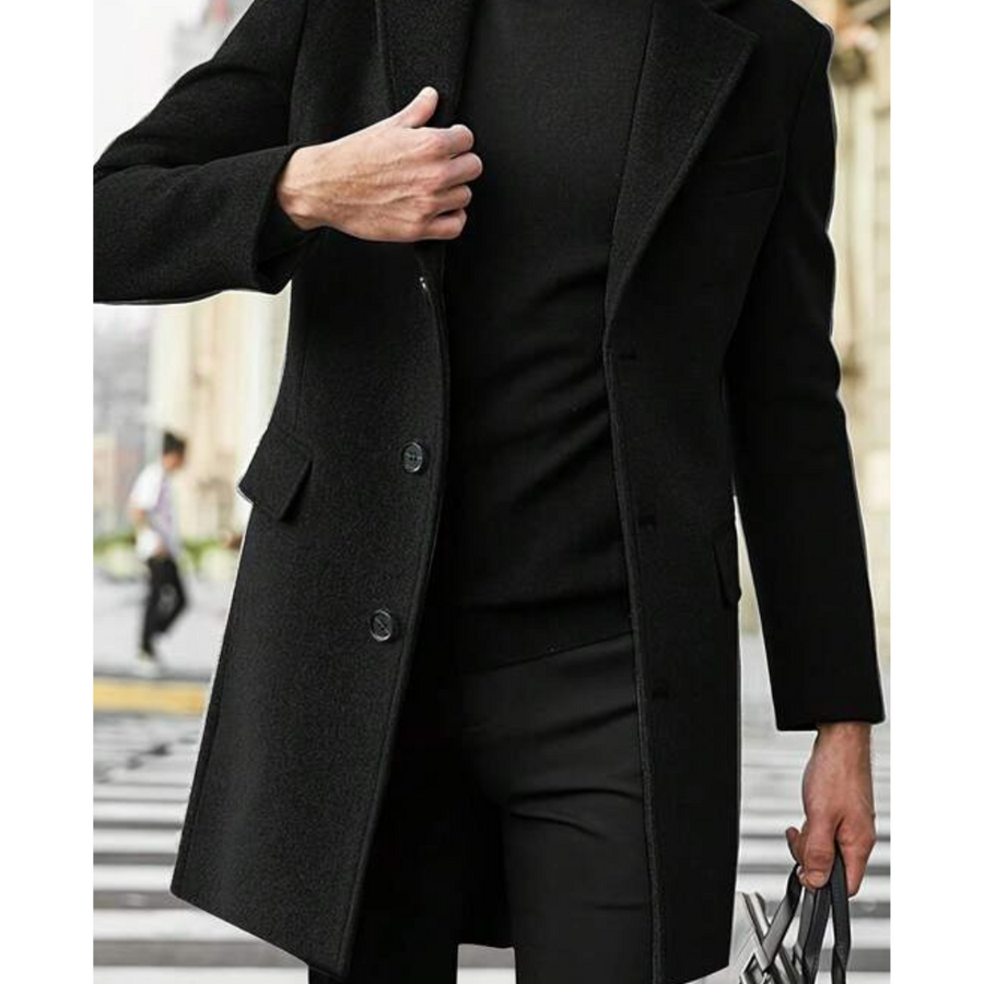 Men's Winter Coat | Elegant Classic | Tailored Fit - Black