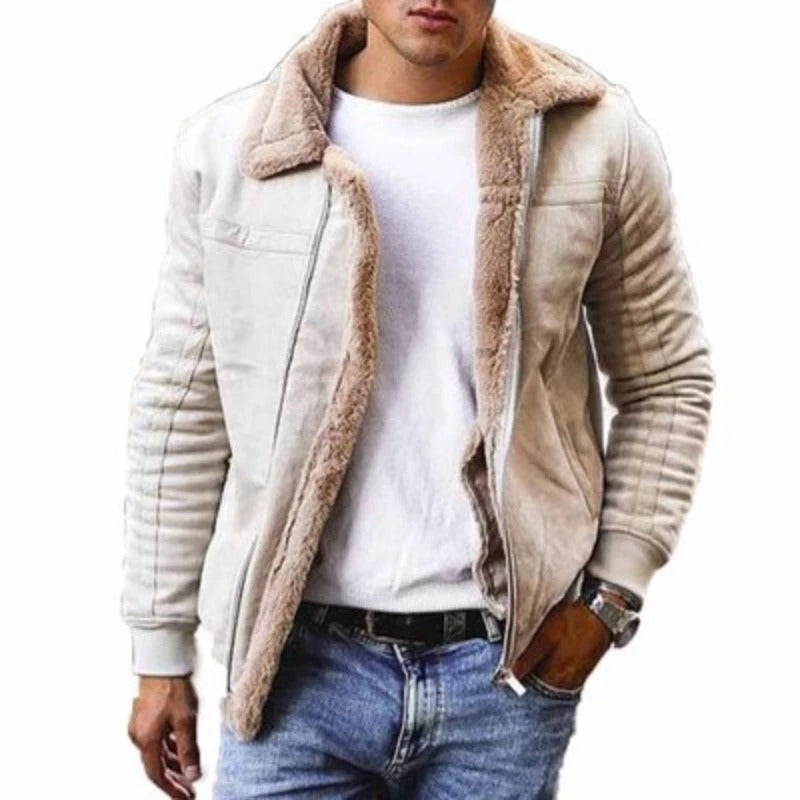 Men's Winter Jacket | Quilted | Tailored Fit - Beige