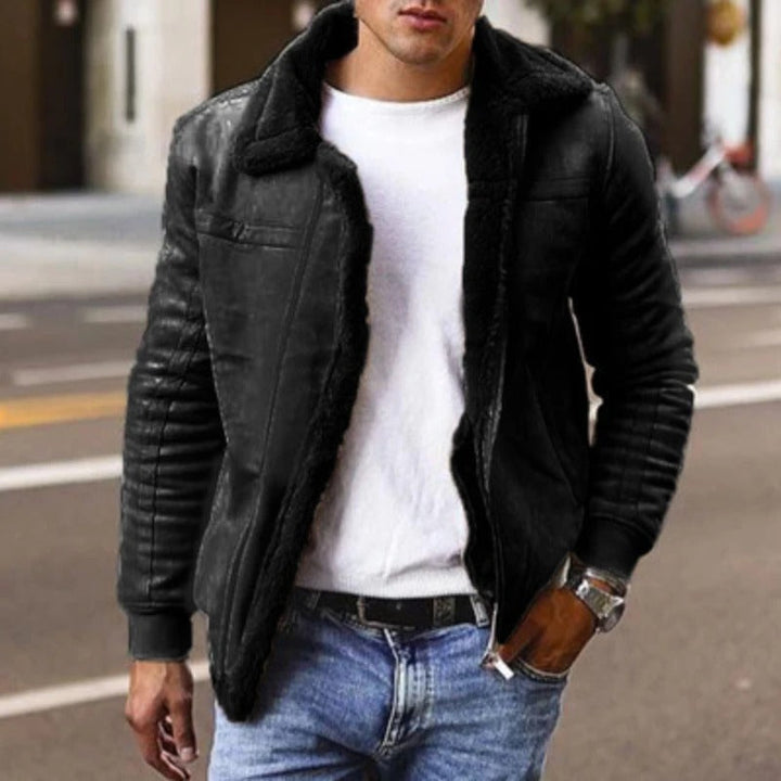 Men's Winter Jacket | Quilted | Tailored Fit - Black