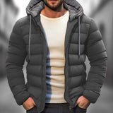 Men's Winter Jacket | Sherpa Lined | Quilted - Gray
