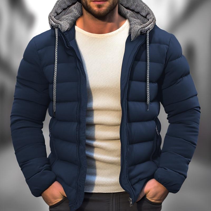 Men's Winter Jacket | Sherpa Lined | Quilted - Navy
