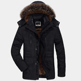 Men's Winter Parka | Fur Collar | Winter - Black