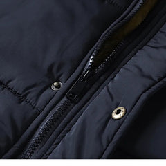 Men's Winter Parka Jacket - Fleece Lined with Faux Fur Hood