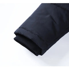 Men's Winter Parka Jacket - Fleece Lined with Faux Fur Hood
