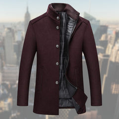 Men's Wool Blend Overcoat with Gilet - Classic Tailored | Winter