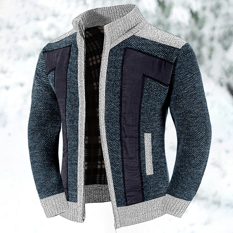 Men's Wool Blend Zip Vest - Classic Layering | Autumn - Navy
