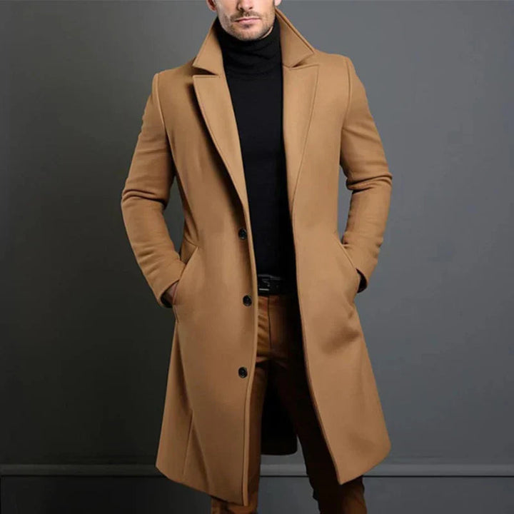 Men's Wool Jacket | Full-Length | Winter - Brown