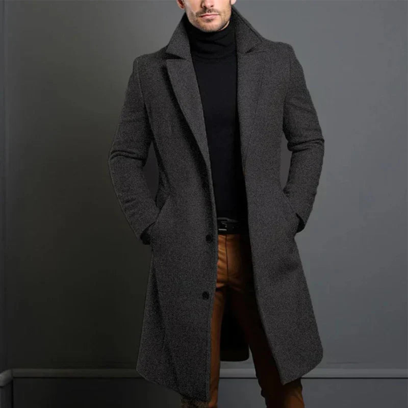 Men's Wool Jacket | Full-Length | Winter - Gray