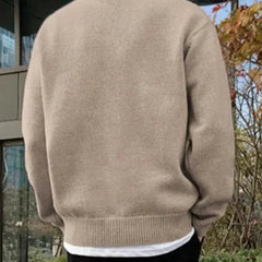 Men's Wool Knit Sweater | Polo Collar | Cozy | Autumn
