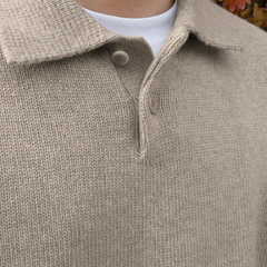 Men's Wool Knit Sweater | Polo Collar | Cozy | Autumn