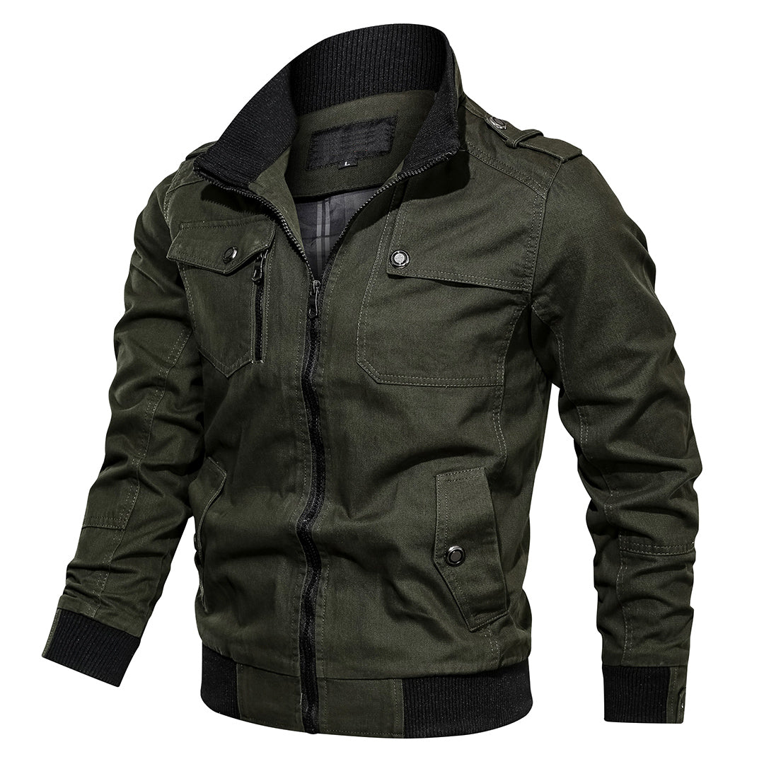 Men's Zip Up Casual Bomber Jacket - Classic Comfort Fit | Autumn