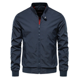 Men's Zip Up Classic Bomber Jacket - Lightweight Casual | Autumn - Blue