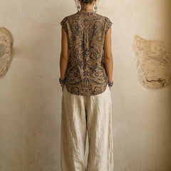 Women's 3-Piece Set with Top, Wide-Leg Pants & Vest - Casual | Summer