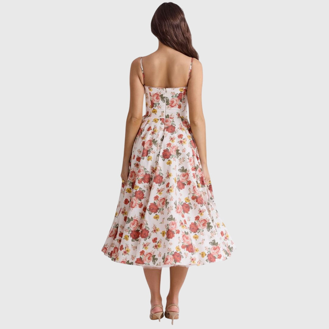 Women's Adjustable Strap Maxi Dress - Flowing Evening Elegance