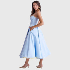 Women's Adjustable Strap Maxi Dress - Flowing Evening Elegance