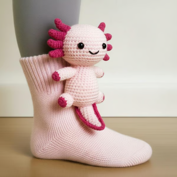 Women's Animal Design Socks - Cozy Comfort | Autumn - Axolotl