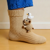 Women's Animal Design Socks - Cozy Comfort | Autumn - Capybara