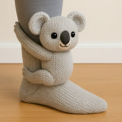 Women's Animal Design Socks - Cozy Comfort | Autumn - Koala