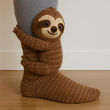 Women's Animal Design Socks - Cozy Comfort | Autumn - Sloth