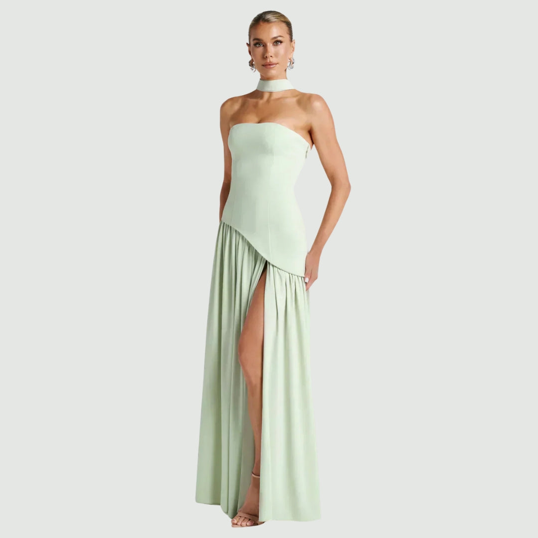Women's Asymmetrical Maxi Dress - Wedding Guest | Summer