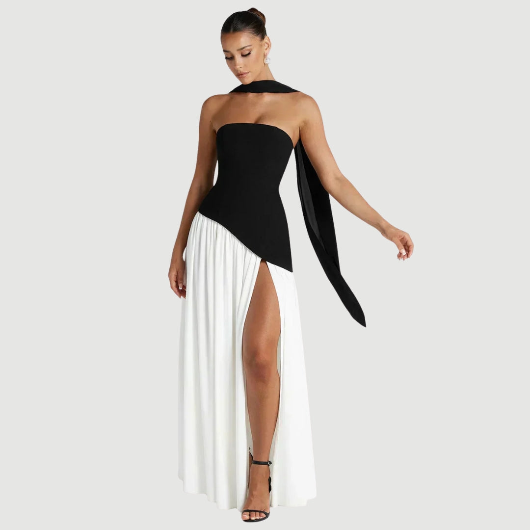 Women's Asymmetrical Maxi Dress - Wedding Guest | Summer