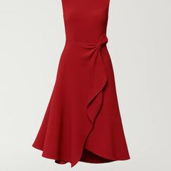 Women's Asymmetrical Midi Dress | Waist Detail | Elegant | Spring