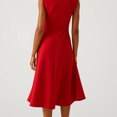 Women's Asymmetrical Midi Dress | Waist Detail | Elegant | Spring