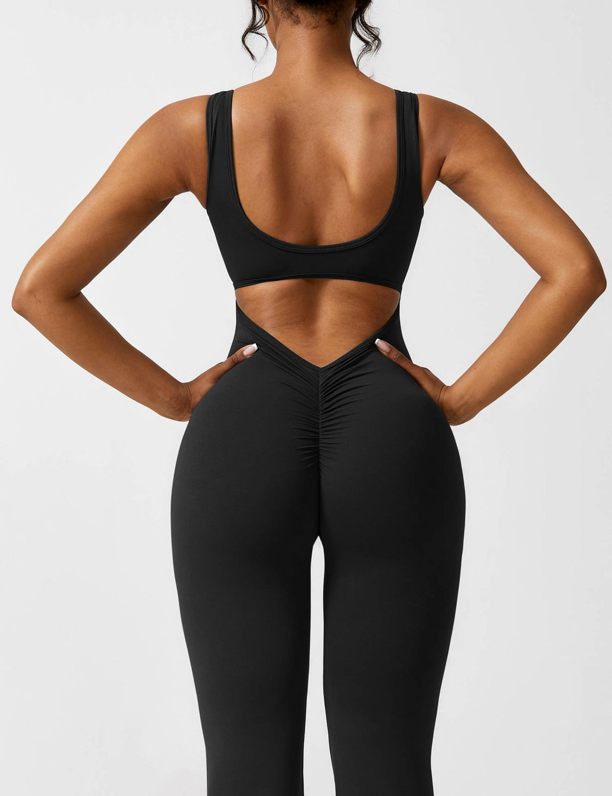Women's Backless Jumpsuit - Flared Leg Summer Style