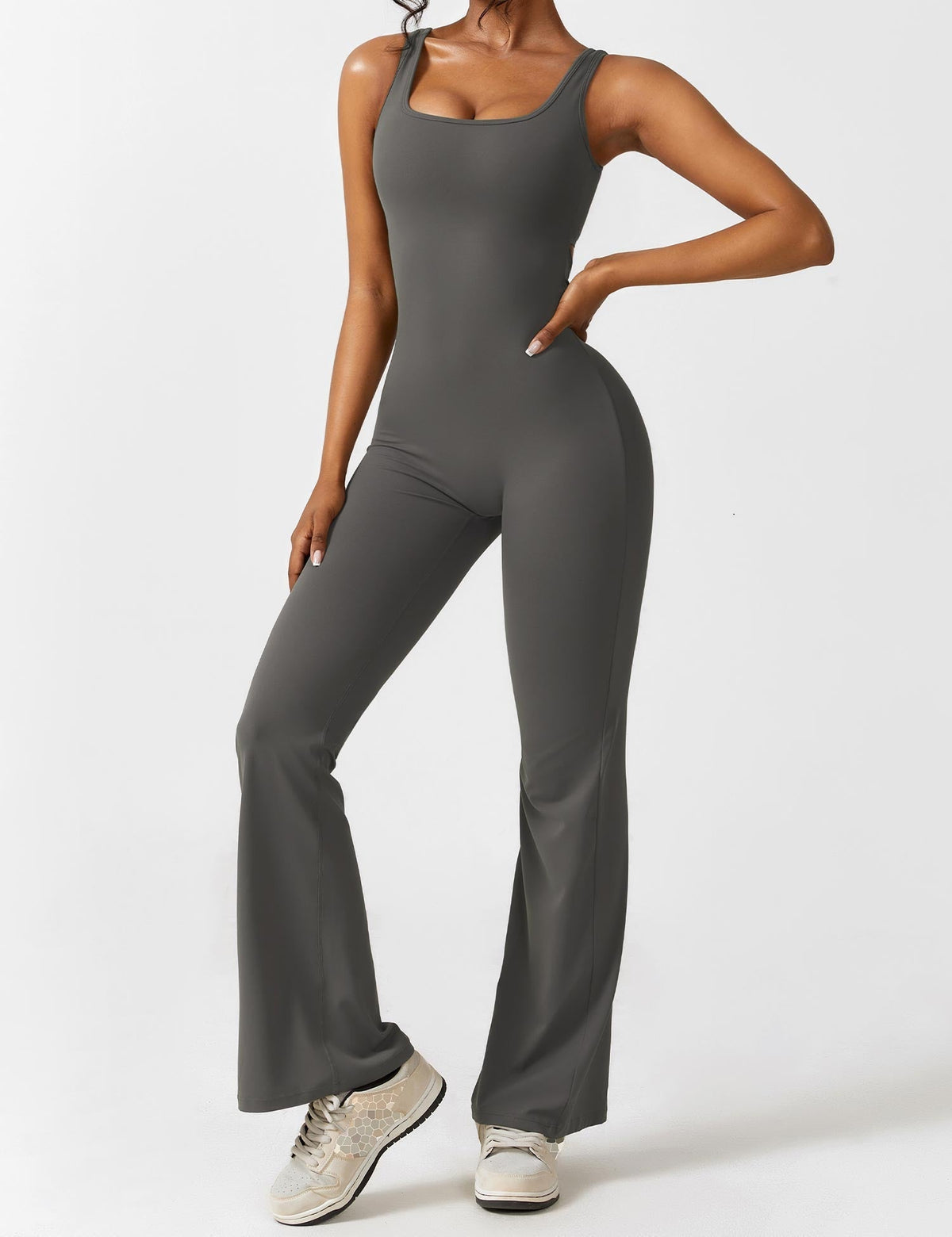 Women's Backless Jumpsuit - Flared Leg Summer Style