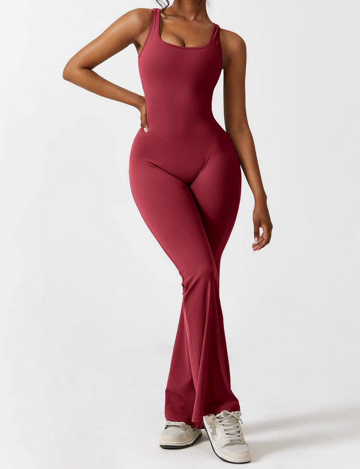 Women's Backless Jumpsuit - Flared Leg Summer Style